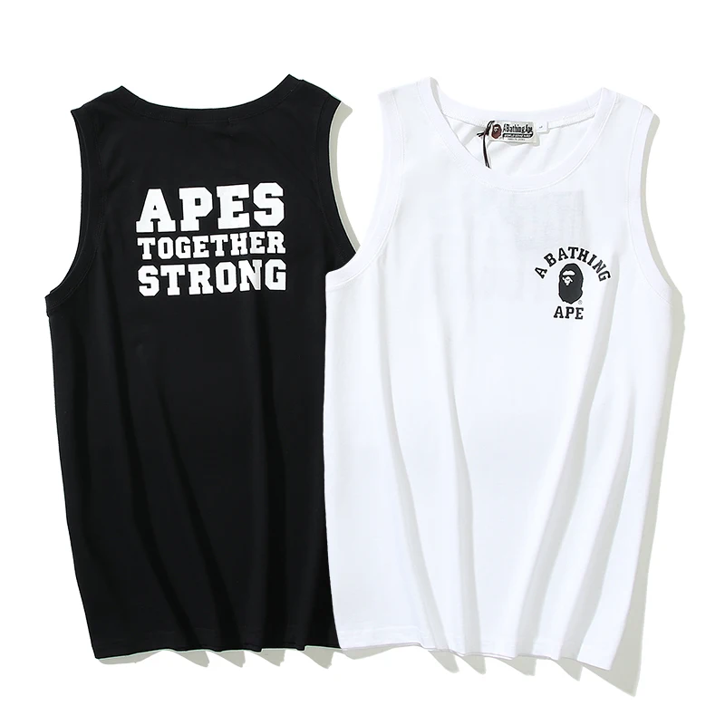 

BAPE жилет ape уличный хип-хоп Уличный японский жилет большого размера высококачественная повседневная хлопковая футболка с коротким рукавом ...