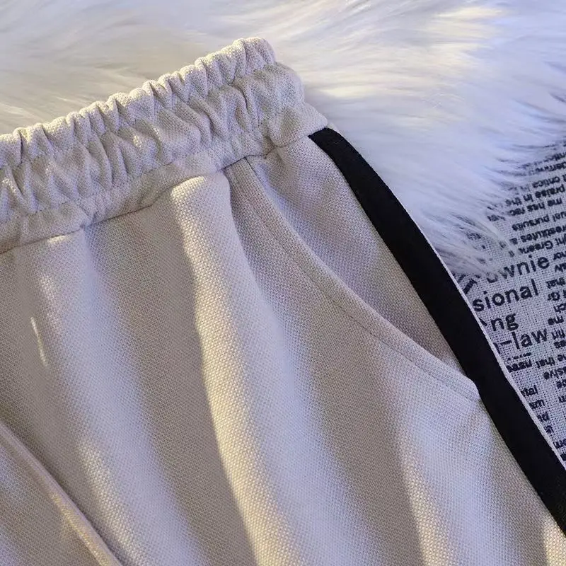 Summer Solid Cotton Casual Versatile Pants Loose Home Sleeping Pants Wearing Outside Student Pants Wide Leg Pants Sports Shorts