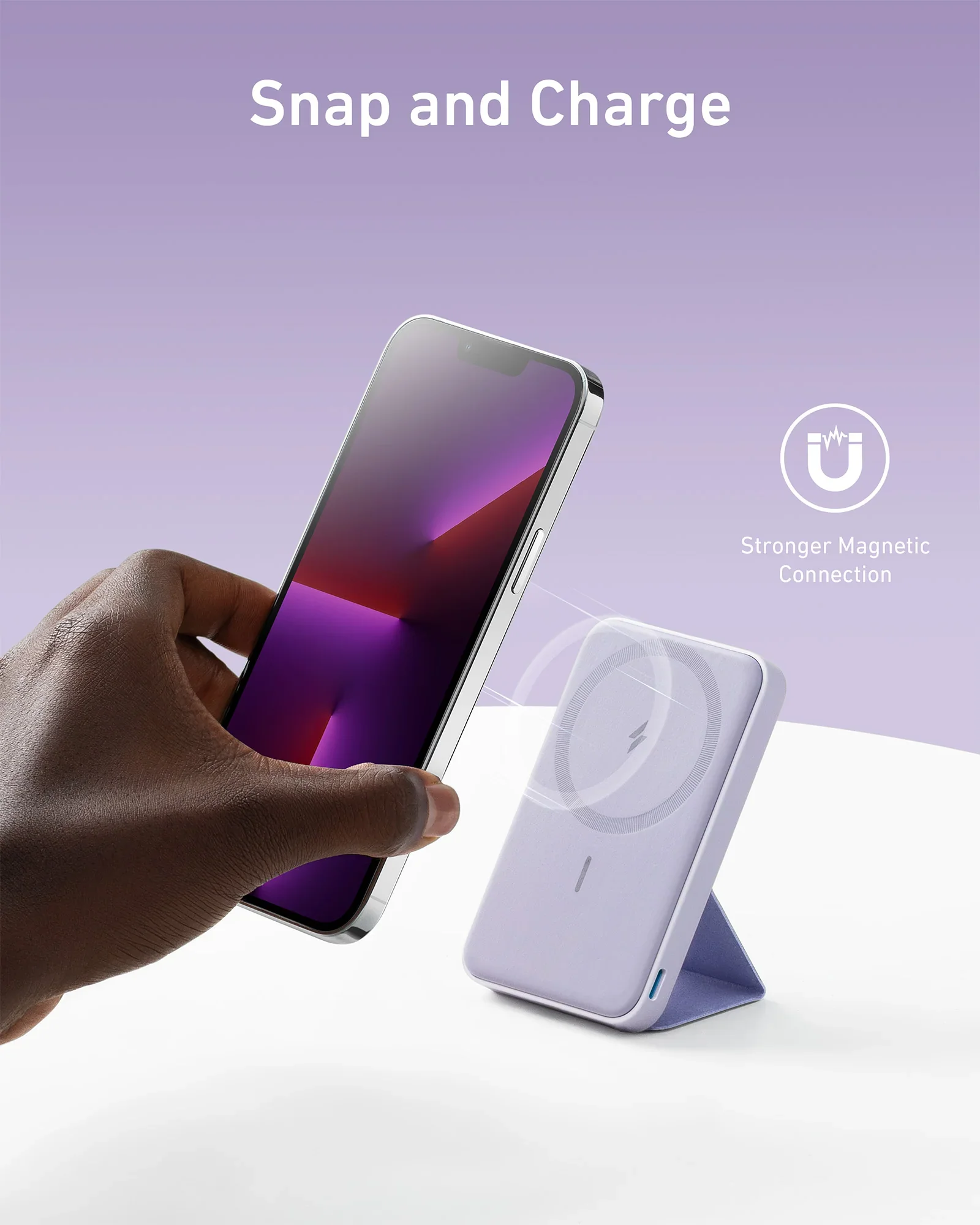 Anker 622 оригинальный внешний аккумулятор MagGo 5000 мАч Магнитная Беспроводная батарея