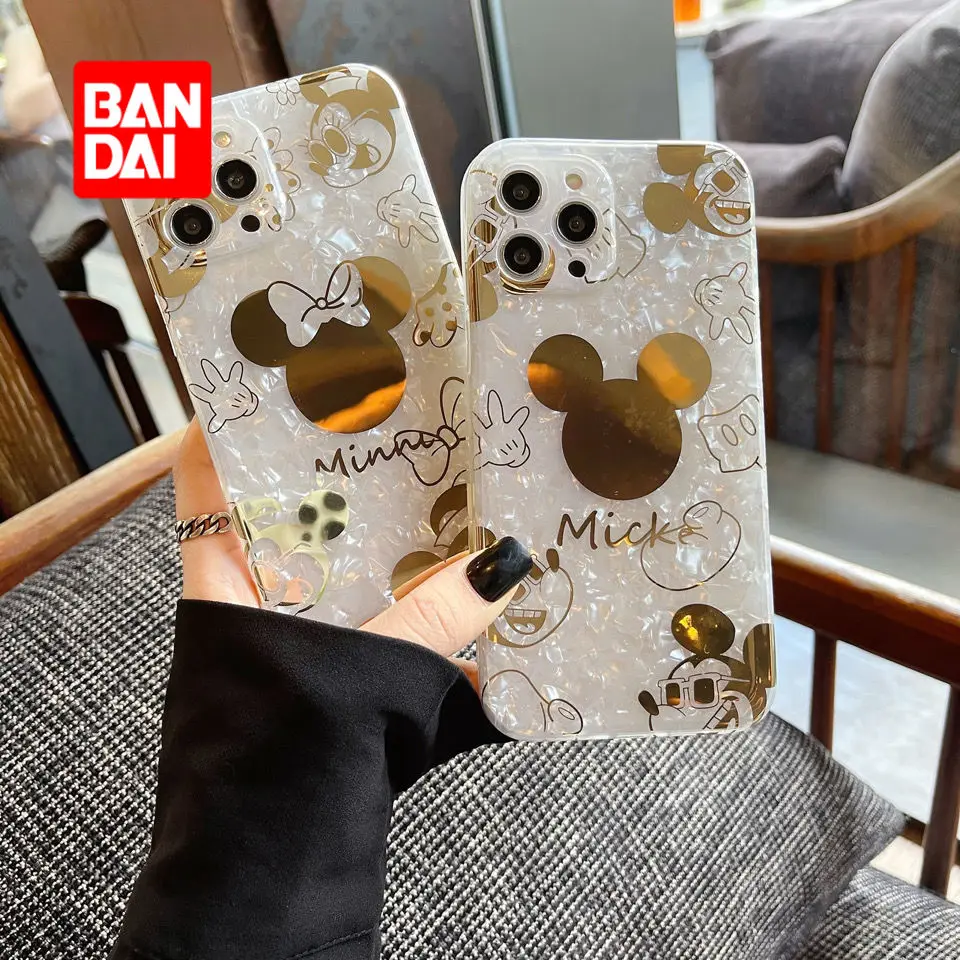 

Bandai Disney Bronzing Phone Case for iphone 13 13Pro 12 12Pro 11 Pro X XS Max XR 7 8 Plus Kawaii Cover Cartoon Protective Shell