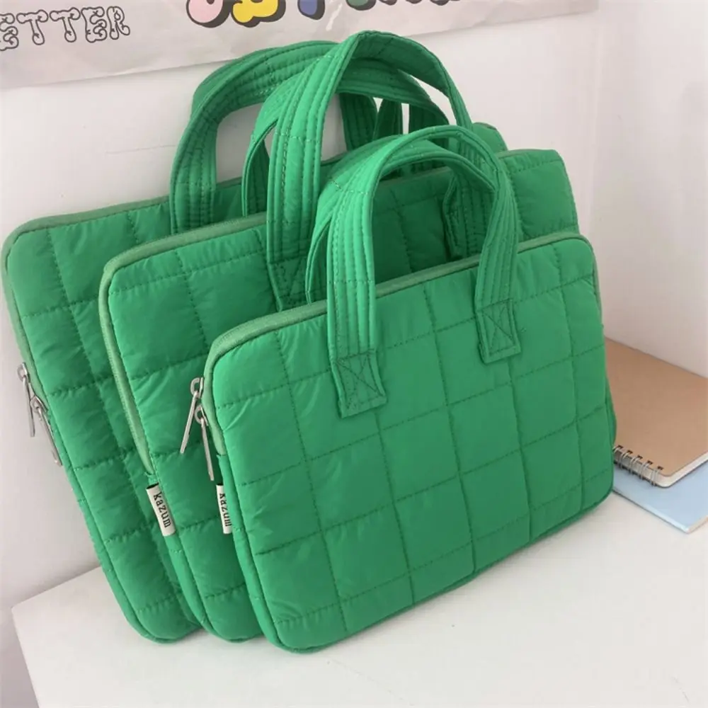 Милая портативная пухлая сумка для ноутбука клетчатый красочный чехол переноски