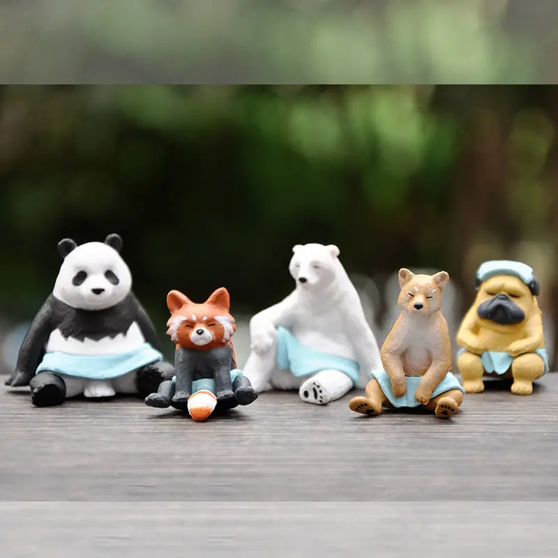 

Глухая коробка сауна с животными Угадай сумки в японском стиле креативные милые Мультяшные Аниме фигурки панда собаки Детские Подарки наст...
