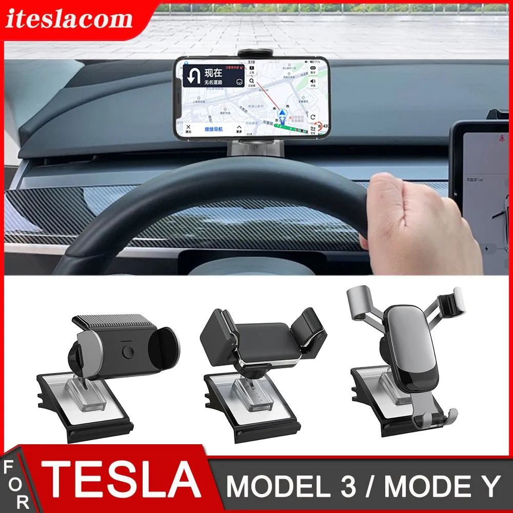 

Model 3 Y Smart Automatic Car Cell Phone Holder For Tesla Model 3 Accessories For iPhone For Samsung For Xiaomi Car Phone Holder