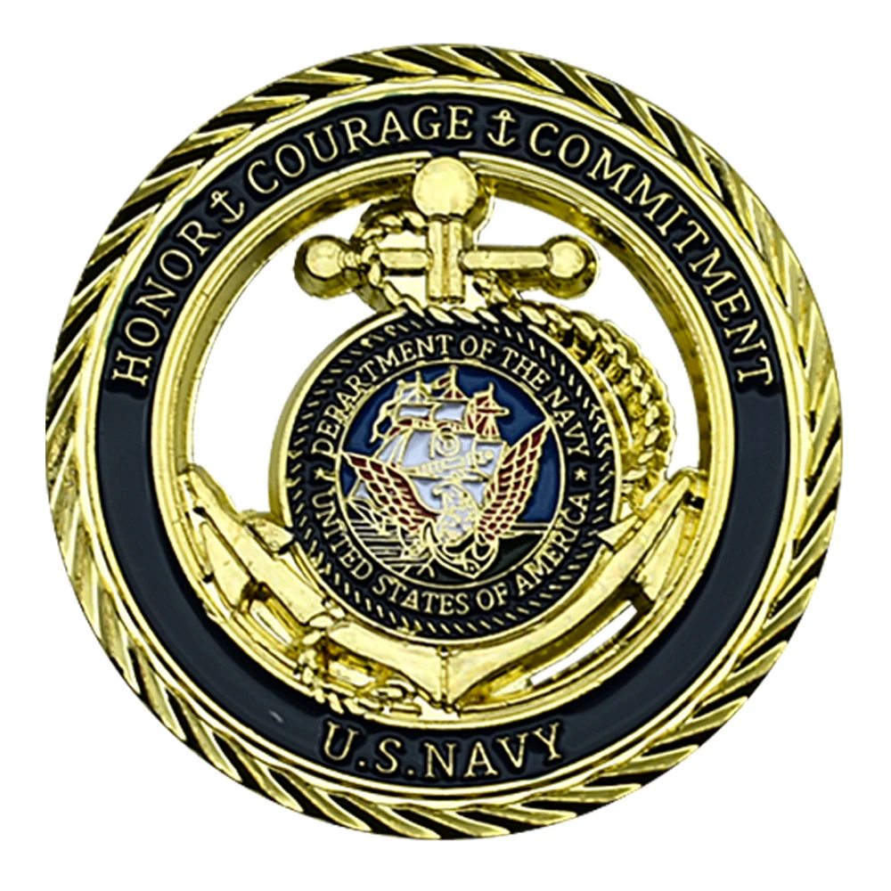 Памятная монета США металлическая ажурная для поклонников чести и мужества