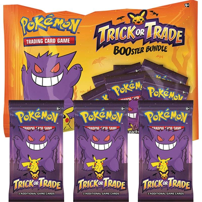 

Genuine Pokemon Gengar PTCG Cards American Version Halloween Limited Commemorative Card Package Trick or Trade Collection Cards