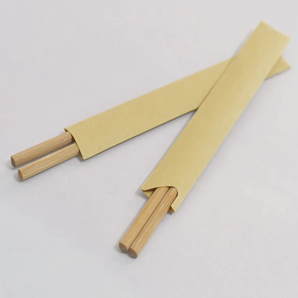 Chopsticks Kraft Paper Silverware Straw Sleeve Packet Utensils Flatware Disposable Carrying Cutlery Spoonpackaging Pouch images - 6