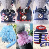 nylon multiple styles lovely pet harnesses for small dog puppy cat harnesses pitbull neck collar chest strap dog leash