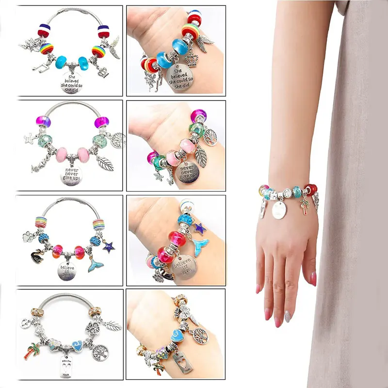 

Jewelry Necklace Bracelet Jewelry Accessory Kit Crystal Cartoon Kids DIY Handmade Jewelry Unicorn Box