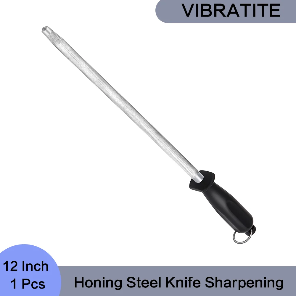 

12 Inch Honing Steel Knife Sharpening 1 Pcs Premium Carbon Steel Knife Sharpener Stick Easy to Use Honer for Knives and Rod