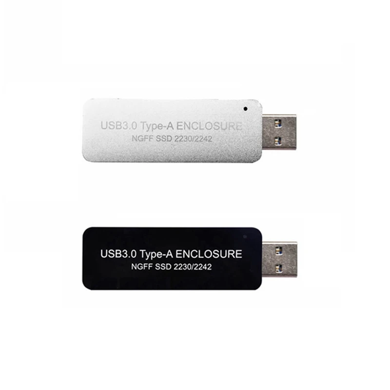 USB3.0 TYPE-A TO SSD Enclosure Case Without Cable For NGFF B-Key SATA Protocol For 2230 Or 2242 M.2 SSD USB3.0 TYPE-A TO SSD Enclosure Case Without Cable For NGFF B-Key SATA Protocol For 2230 Or 2242 M.2 SSD