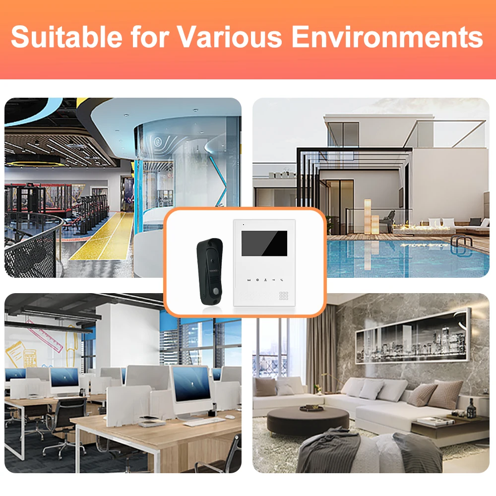 VIDEW 4 проводной видеодомофон RFIC 2 разблокированный дверной Звонок камера ночного