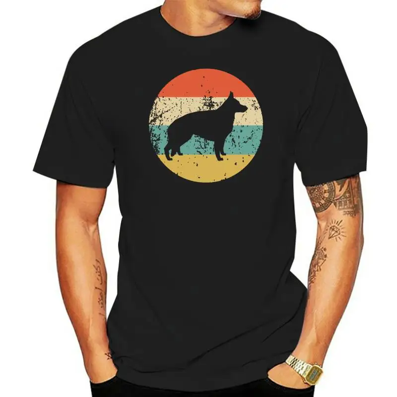 

German Shepherd Shirt - Retro German Shepherd Men'S T-Shirt - Dog Icon Shirt 2022 New Fashion Round Neck Men Tees Neon T Shirts