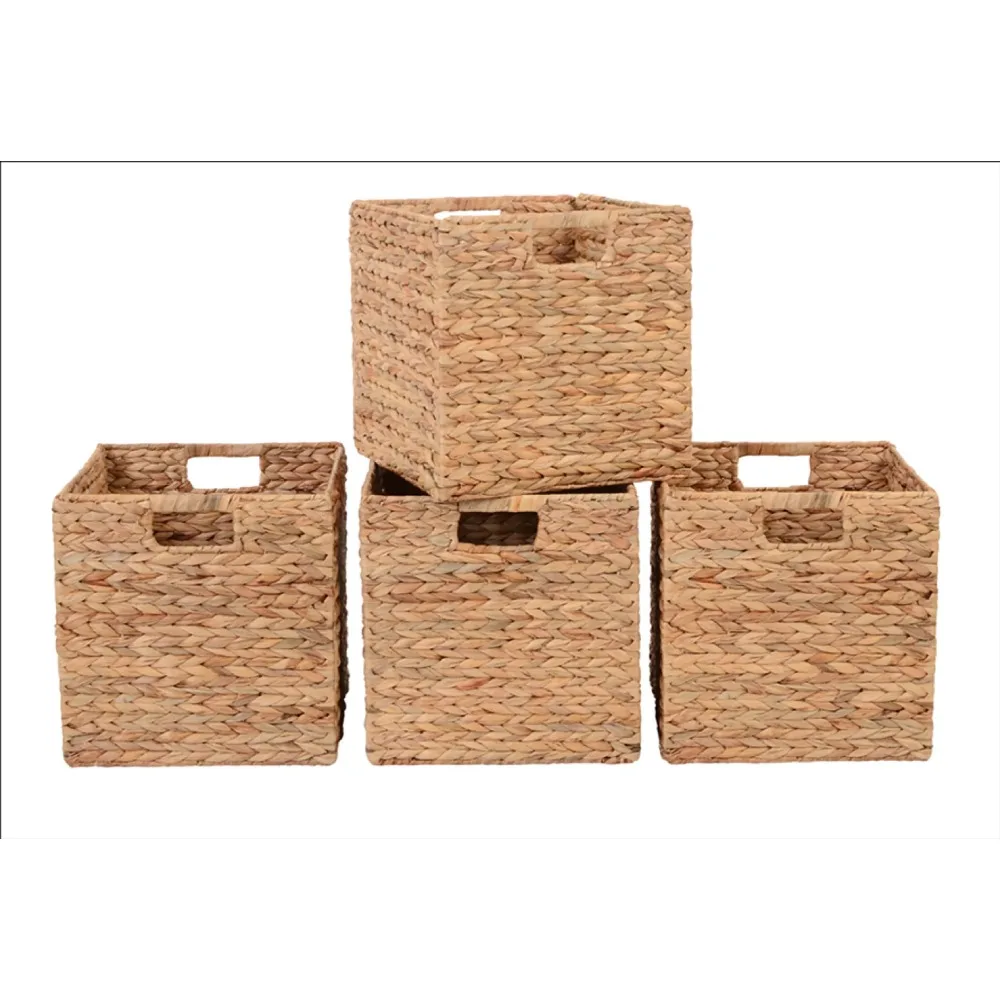 

Fold Basket, Set of 4 The Metal Frame of The Storage Space Is Durable and The Handle Is Easy To Lift