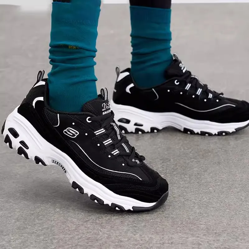 Skechers Женские кроссовки Fashion Повседневная обувь Ретро амортизирующая Panda