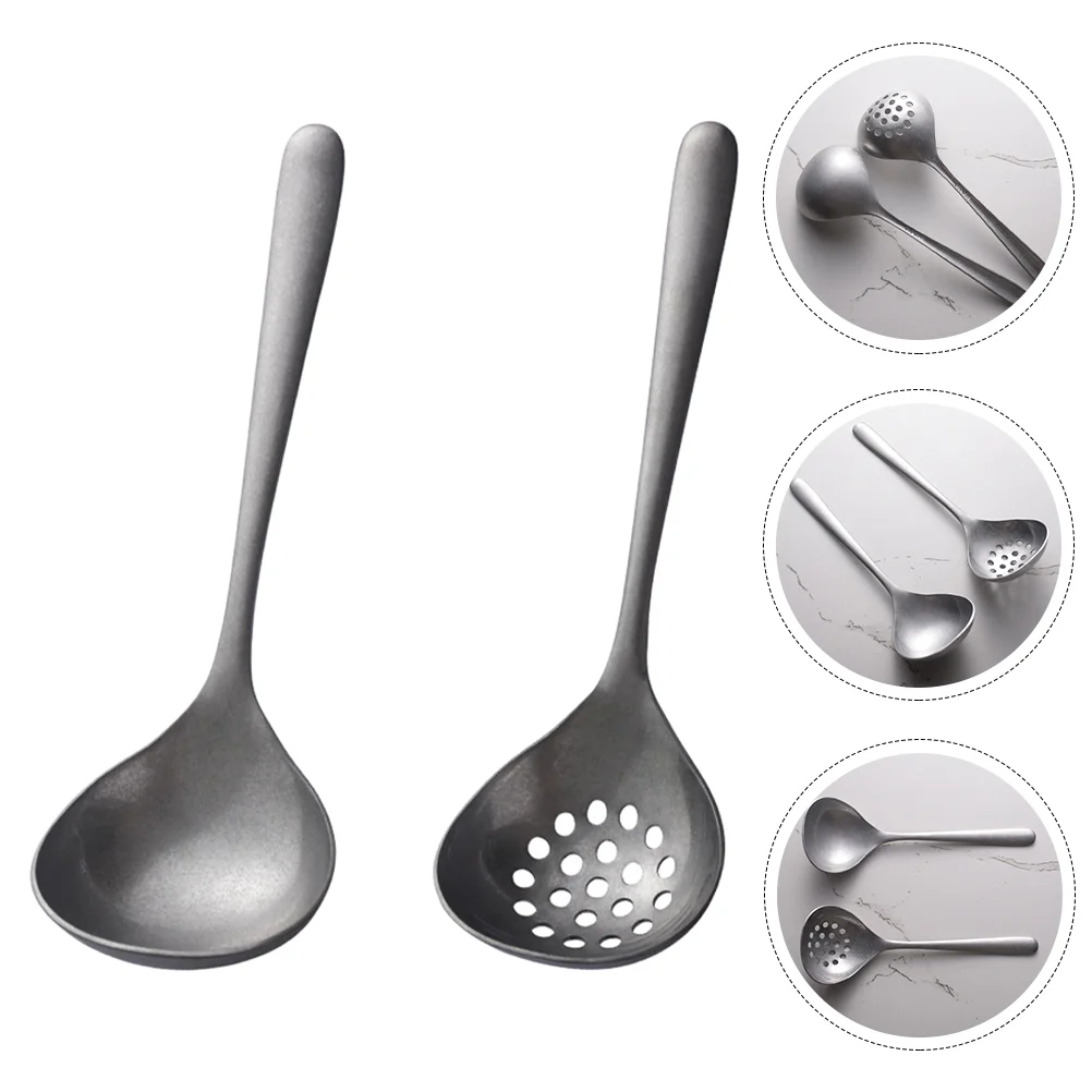 

Spoon Ladle Strainer Soup Skimmer Slotted Colander Cooking Serving Stainless Steel Oil Scoops Scoop Handlefilter Pot Hot Hotpot