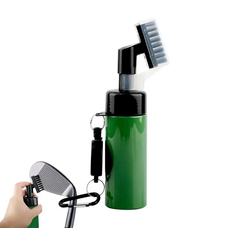 

Protable Golf Club Groove Brush Plastic Cleaning Brush Golf Cleaner With Water Bottle Self-Contained Water Brush Black Ball