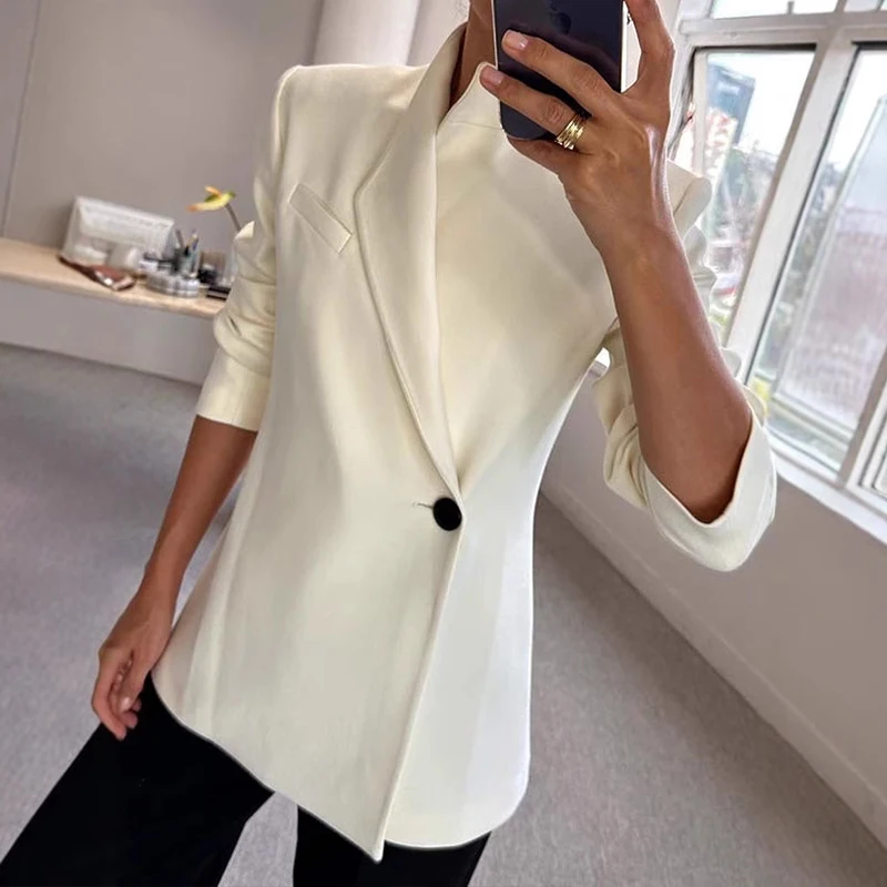 Новая модная официальная куртка на одной пуговице осень-зима новые женские