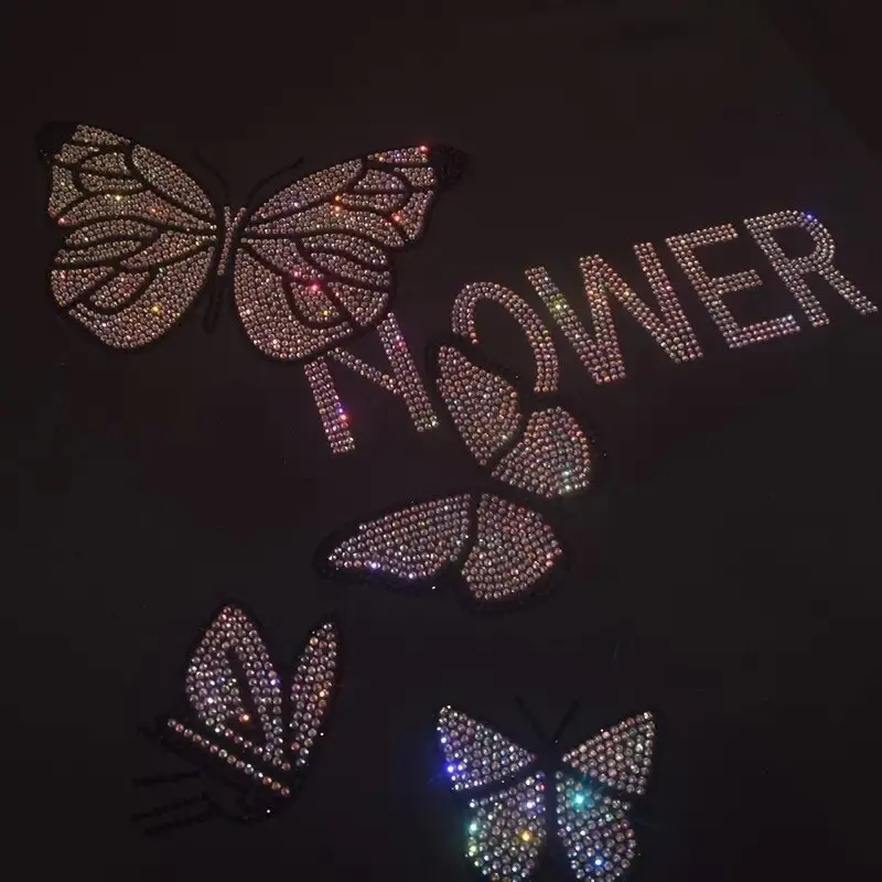 Переводная наклейка Бабочка сделай сам-большая металлическая аппликация для