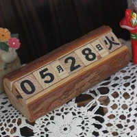 zakkagroceries solid wood japanese style distressed manual calendar calendar wooden desk calendar size