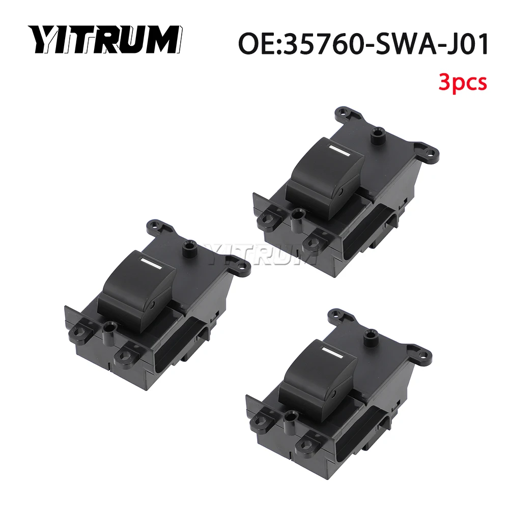 YITRUM 35750-SWA-K01 35760-SWA-J01 35750SWAK01 35760SWAJ01 Главный переключатель стеклоподъемника для Honda