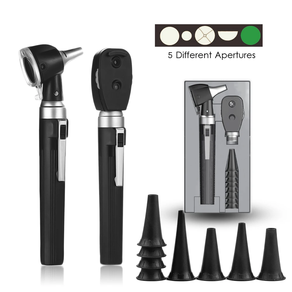 Медицинский Профессиональный ENT диагностический комплект, портативный эндоскоп, оптимоскоп, светодиодный отоскоп, отоскоп прямого волоконного отоскопа, набор офтальмоскопа