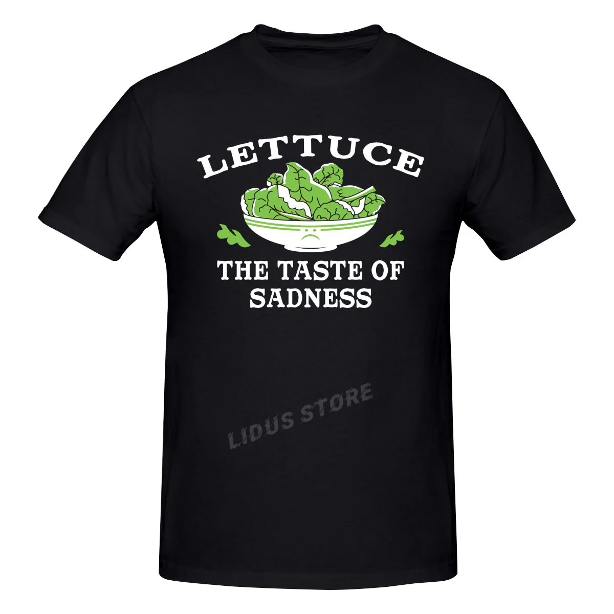 

2022 Fashion Leisure LETTUCE, THE TASTE OF SADNESS T-shirt Harajuku Streetwear 100% Cotton Graphics Tshirt Brands Tee Tops