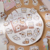 40 pieceslot cute kawaii animal stickers paper cat box calendar pass account photo album diary diy decoration stickers