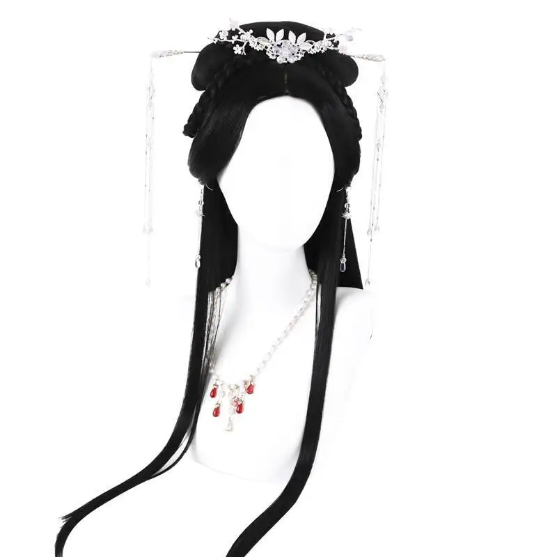 Парик Hanfu в древнем стиле Dream Garden для женщин, парик на всю голову супер феи, юбка Ru, длинный прямой парик на всю голову (art.: 3920d3672acad) - 3920d3672acad