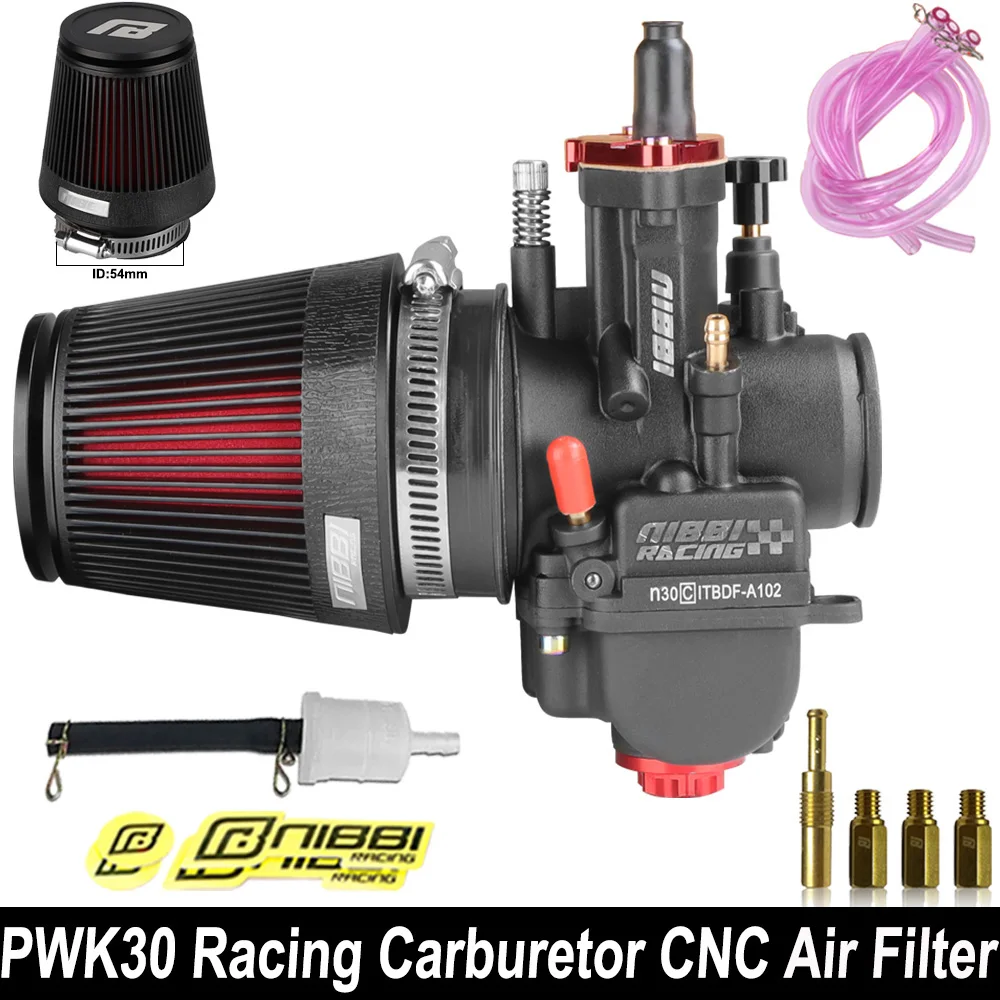 

NIBBI PWK 30/32/34 мм карбюратор Power Jet Carb с высоким расходом воздушный фильтр с ЧПУ для Yamaha Suzuki Pitbike 250cc-400cc модификация мотоцикла