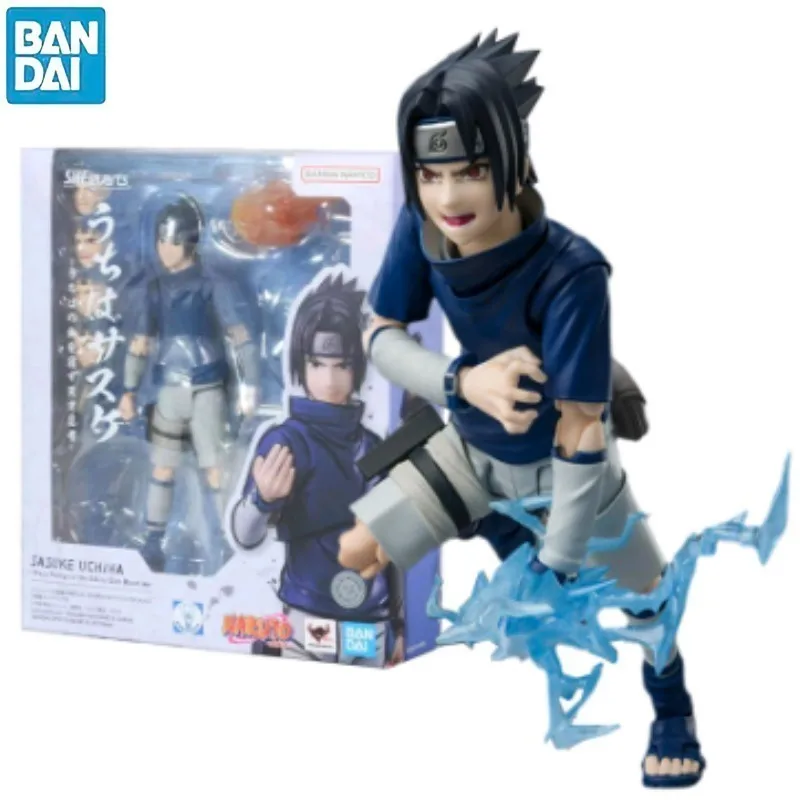 Bandai Naruto Anime Peripheral Figures Shf Sasuke Ninja Prodigy Uchiha Clan Bloodline Collection Action Model Children Toys
