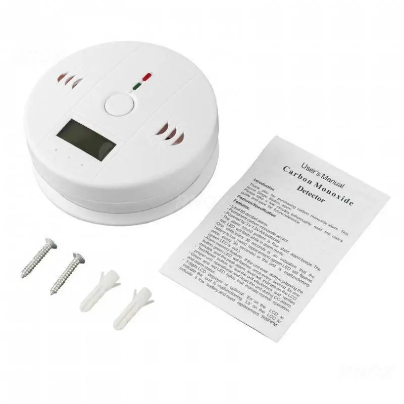 

Co Sensor Warning Alarm Detector Lcd Home Security Protection Co Gas Sensor 85db Siren Sound Independent Carbon Monoxide Alarm