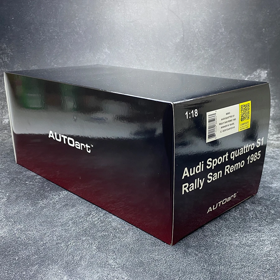 AUTOART 1/18 Audi Sport Quattro S1 ралли Сан Ремо 1985 #5 модель автомобиля статический дисплей