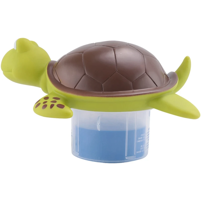 Плавающий дозатор хлора для бассейна в виде черепахи забавное милое 10-дюймовое