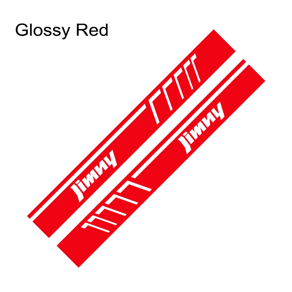 

Для Suzuki Jimny Sierra JB74 JB43 2018 2019 2020 2 шт. Автомобильная дверь боковая юбка полосатые наклейки спортивные виниловые наклейки аксессуары