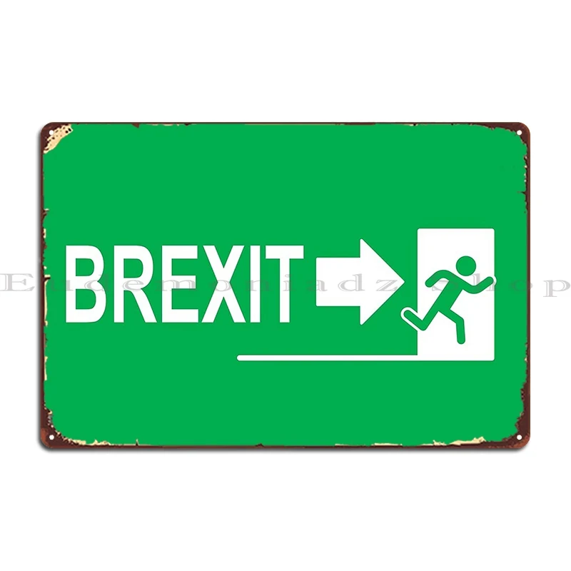 Металлическая табличка Brexit Exit Sign 2