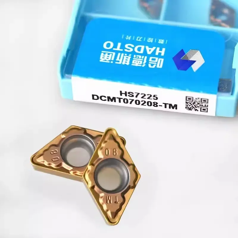 10шт DCMT 070204 070208 DCMT11T304 DCMT11T308 DCMT11T312 TM HS7125 HS7225 HS8115 HS8125 Твердосплавные токарные