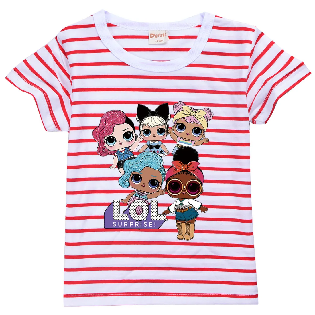 

LOL Surprise Doll Casual Shirts Kids Fashion Summer T Shirt Graphic Short Sleeves T-Shirts Children Cartoon Tshirt Girls Clothes
