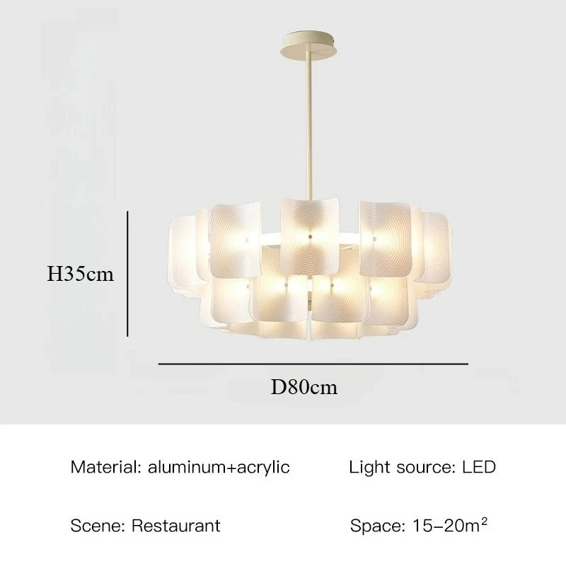 

Белая большая люстра TAONUANSHU