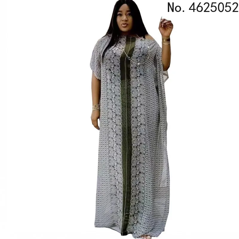 

Африканское платье, одежда для женщин, комплект из 2 предметов, халаты и брюки, модные шифоновые базиновые богатые Дашики с принтом, африканс...