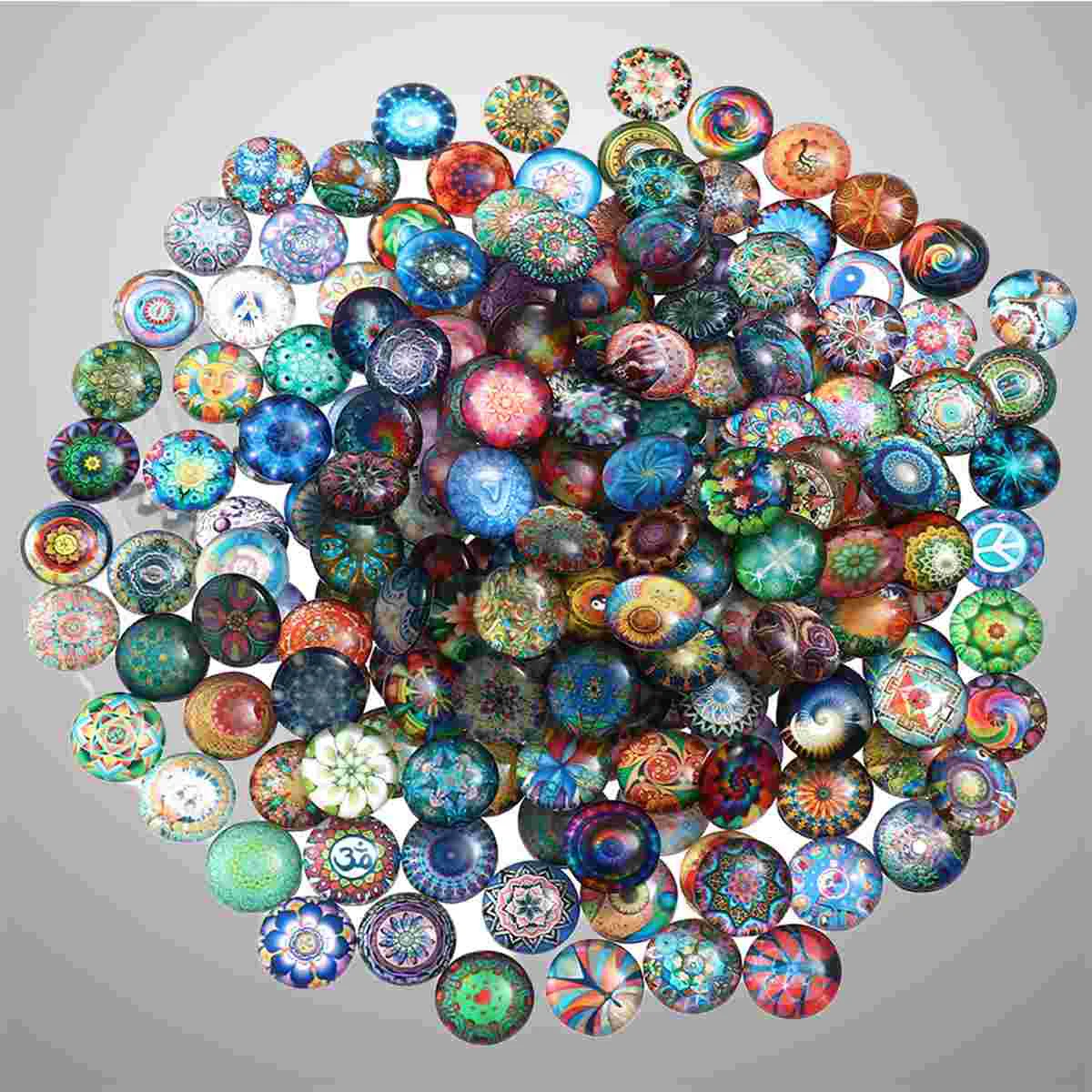 

Mosaic Tiles Round Dome Crafts Jewelry Tile Beads Flatback Making Supplies Half Mixed Gemstone Bead Diy Cover Photo Material