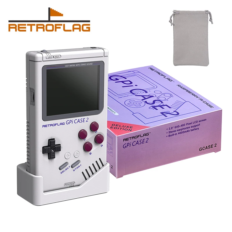 

Чехол Retroflag GPi 2 Deluxe Edition с док-станцией для Raspberry Pi CM4 с ЖК-дисплеем 3,0 дюйма, 4000 мАч, литий-ионные аккумуляторные аксессуары