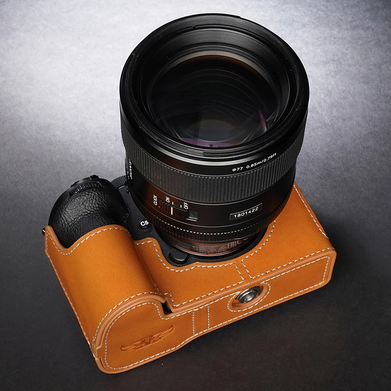 Высококачественный чехол ручной работы из натуральной кожи для половины камеры