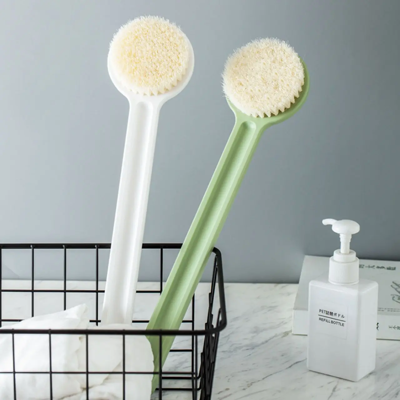 

Bathing Brush Scrub Bath Brush Long Handle Scrub Towel Shower Ball Soft Fur Japanese Bath Brush Scrub Tool Back Brush