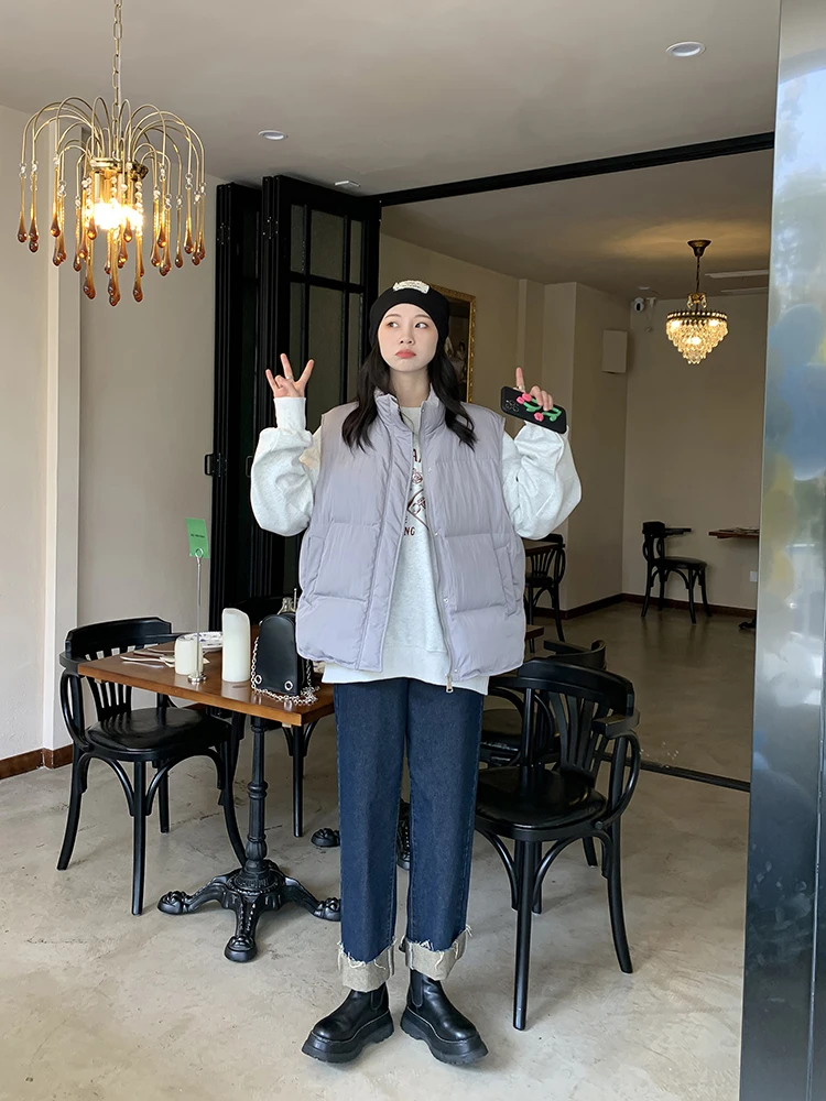 Cotton Jacket Vest Women Wear Out In Winter 2022 New Fashion Korean Loose Cotton Jacket Jacket