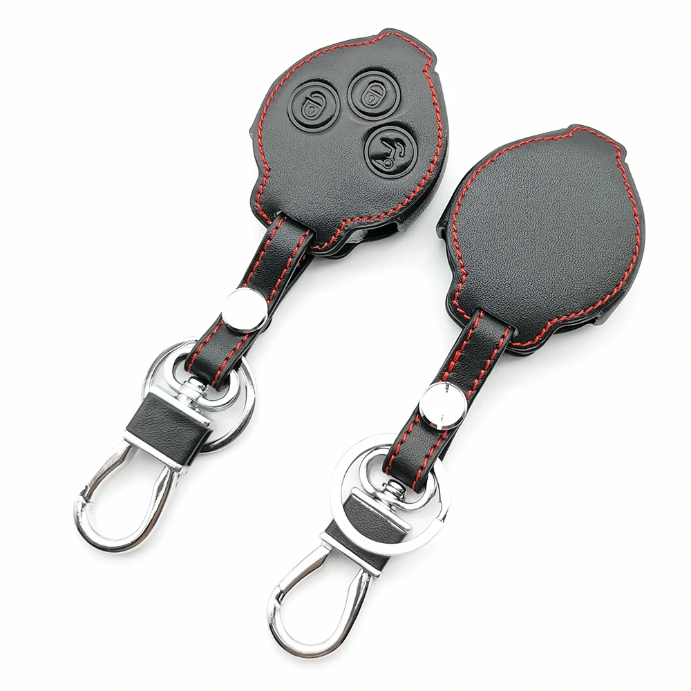 

Чехол из 2019 натуральной кожи для автомобильного ключа чехол для Mercedes Benz Smart City Roadst 3 кнопки чехол для ключа дистанционного управления s