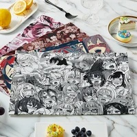 anime cartoon fun placemat canvas washable heat resistant tablecloth for dining table home decor mats cup coaster wine pad