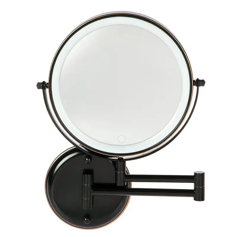 

Free Shipping BH&G Oil Rubbed Bronze Wall Mounted 8 inch Round LED Mirror