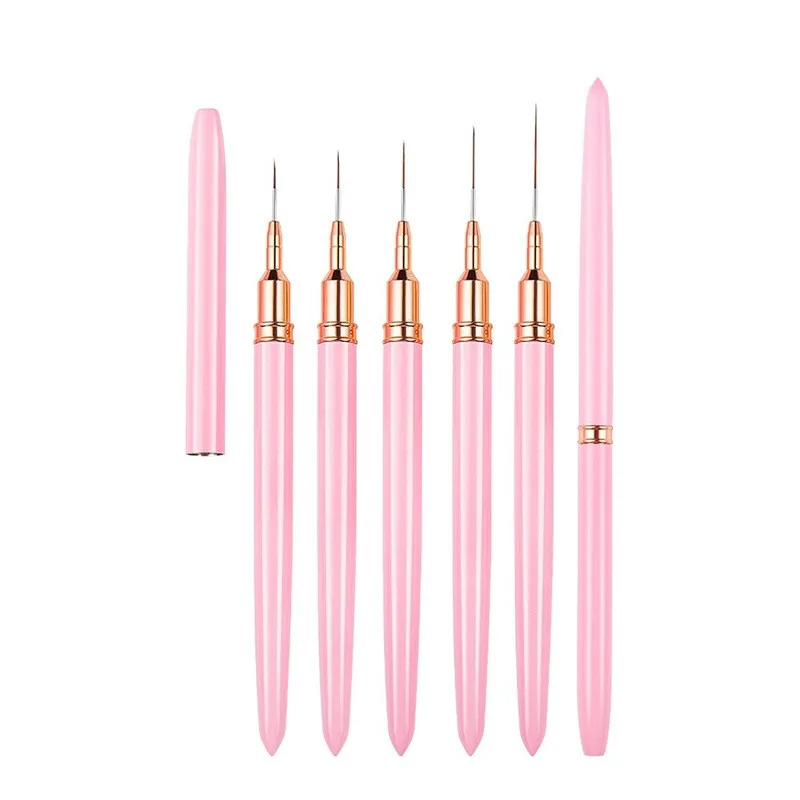 

Pink Nail Art Line Painting Pen Nail Art Brush UV Gel Brushes Drawing Crystal Painting Manicure Tool