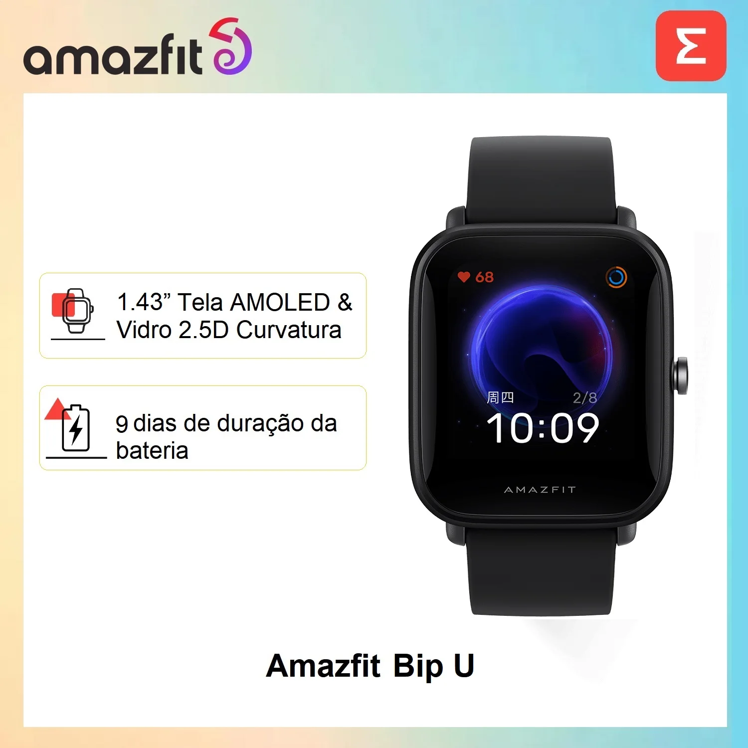 

Смарт-часы Amazfit Bip U водонепроницаемые (60 +) с цветным экраном