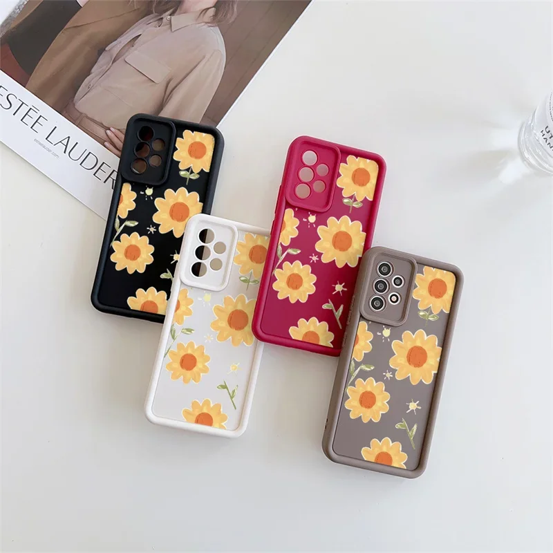 Чехол для телефона с цветком подсолнухов VIVO Y28 Y36 Y27 Y02S Y20 Y20S Y50 Y30 Y51 Y31 Y16 Y19 Y78 Plus Y83 Y81